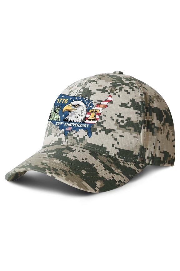 250th Anniversary of the American Eagle Patriot Baseball Cap Adjustable Snapback Closure for Men Women Gift Buyers