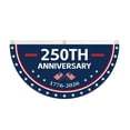 thumbnail image 1 of 250th Anniversary usa Flag Semicircular Banner 35"×17", Official America 250 Design, Resistant Nylon for Outdoor Home Event Decor, 1 of 2