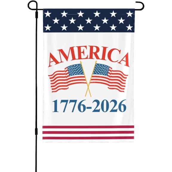 250th Birthday small flags 1776 2026 250 Years Anniversary Yard Flag 12x18 Small Garden Banner No Flagpole