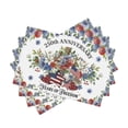 thumbnail image 1 of Stegali 250th Anniversary Patriotic Linen Placemats, 12x18 Inch Table mats Set of 4, 1 of 7