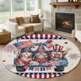 250th US Anniversary 5' Round Rug for Dining Table for 4 People Under ...
