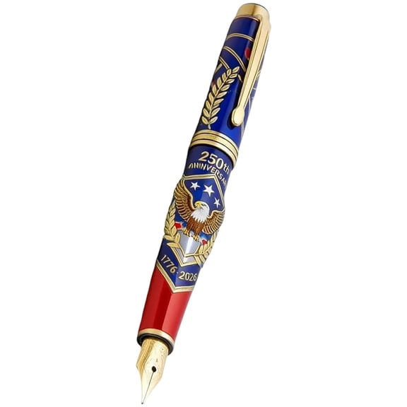 250th US Anniversary Pen Notebook Set Leather Journal Fountain Pen