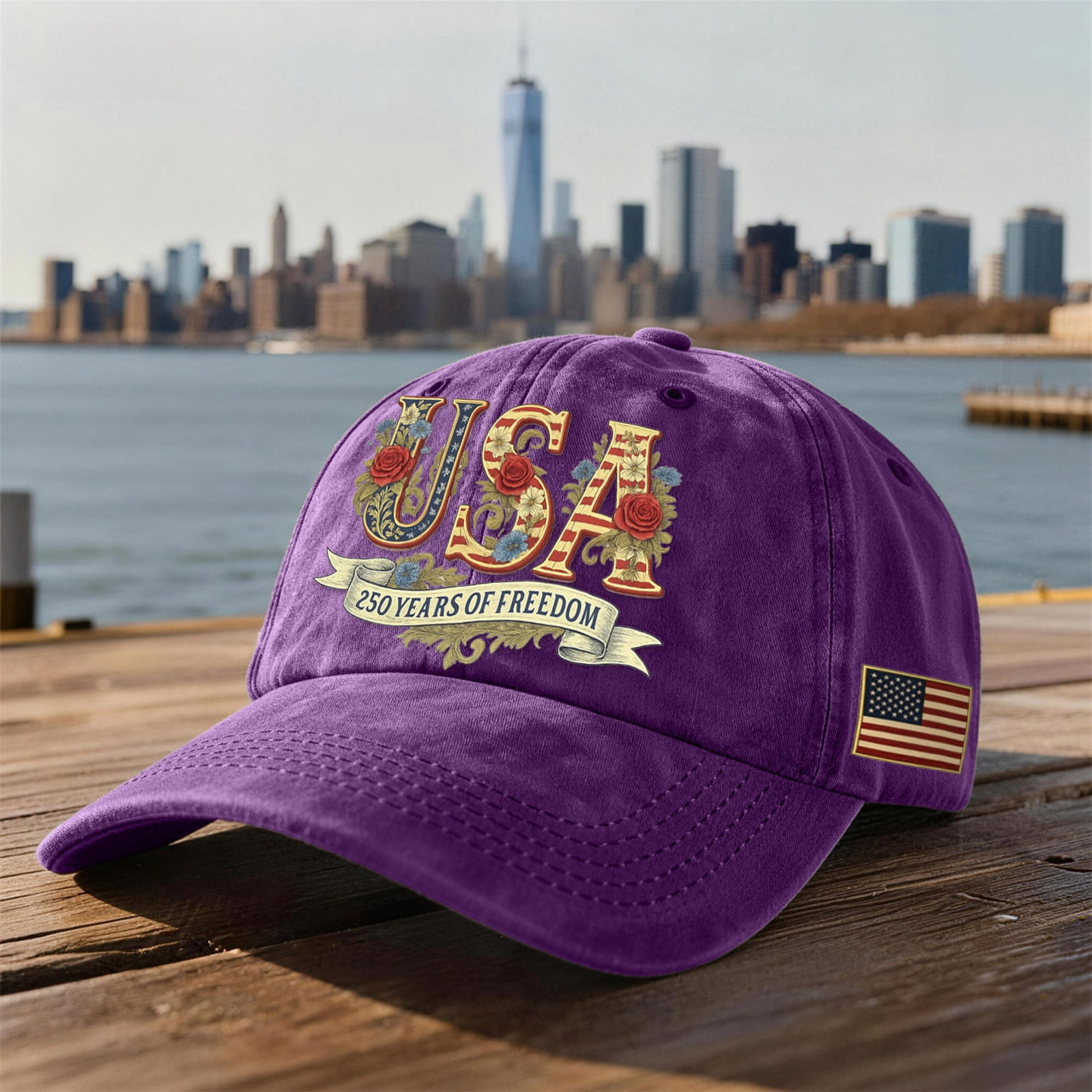 250th USA Anniversary Denim Baseball Cap America's Commemorative ...