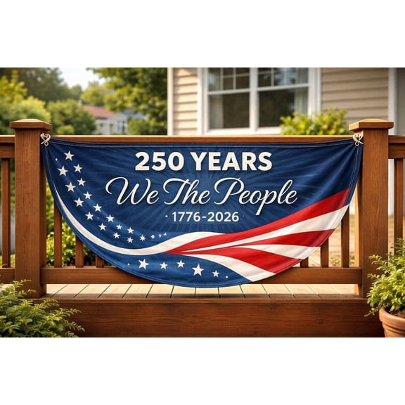 250th Years 4th of July Patriotic Independence Day Vintage USA Flag Fireworks American Pride Fan Flag 36x72in