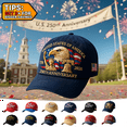 thumbnail image 1 of 250th anniversary hat with Bald Eagle and U.S. Flag Embroidery, Adjustable Vintage Washed Patriotic Baseball Cap, Celebrate 250 Years of American Heritage and Pride, 1 of 10