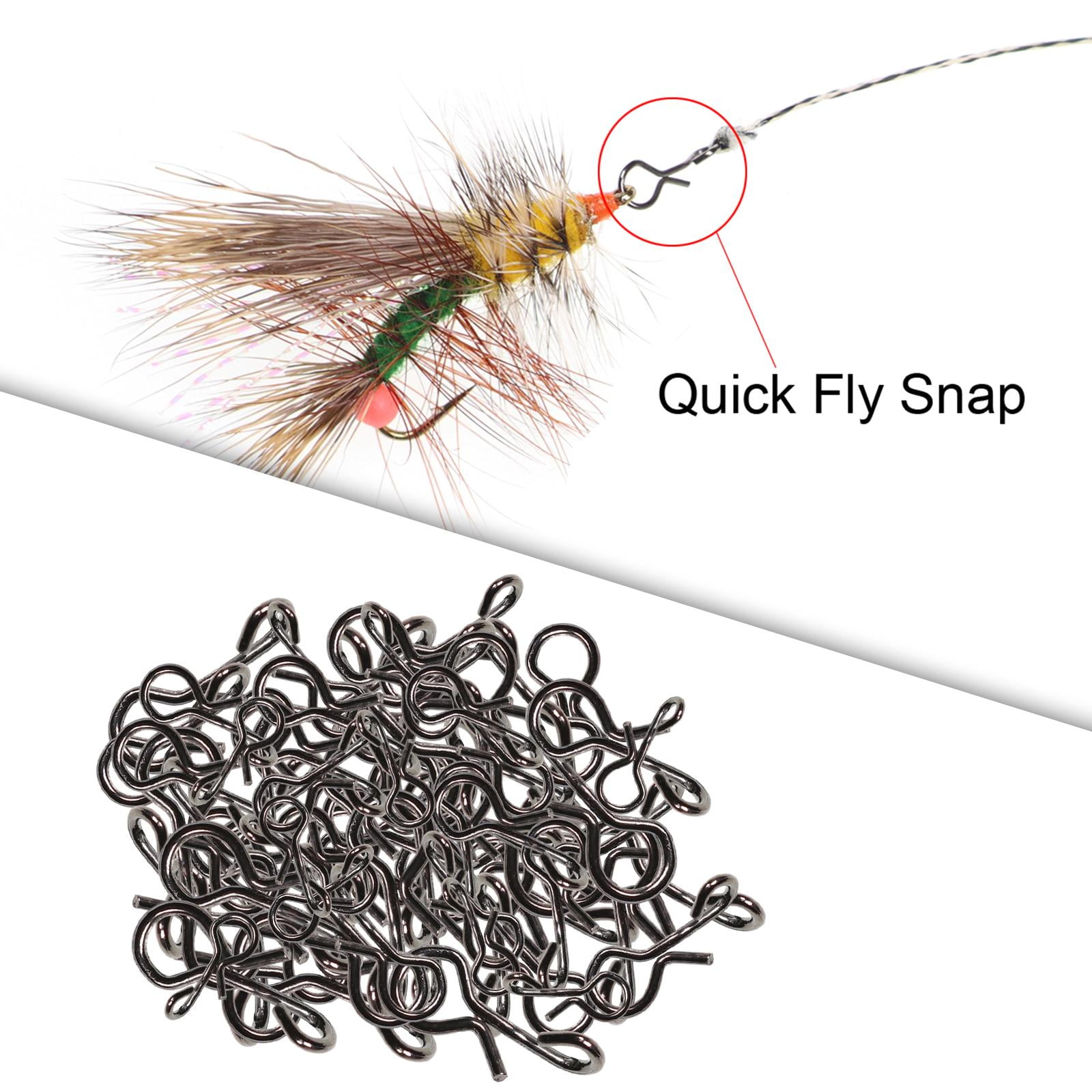 250x Metal Fly Fishing Snaps Quick Clips Sizes for Fishing 