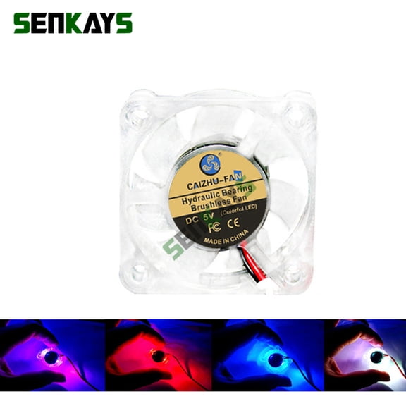 2510 Led Fan 25x25x10MM Fan Automatic Color Change Hydraulic Bearing DC 5V 12V 24V Raspberry pie aroma m.2 SSD Fan with 2pin