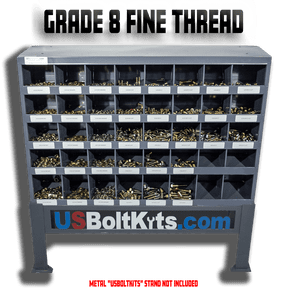 2510 Piece Grade 8 SAE Fine Thread Bin Kit with 40 Hole Bin