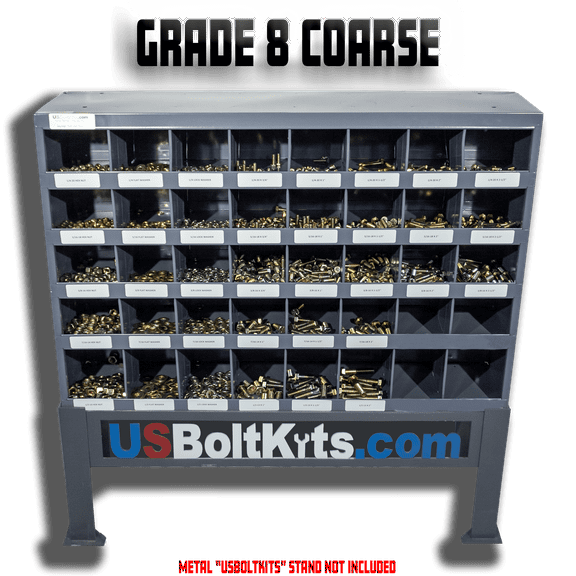 2510 Piece Grade 8 USS Coarse Thread Bin Kit with 40 Hole Bin