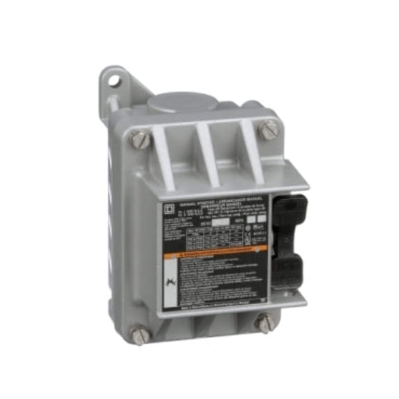 Square D Manual Motor Starter, 1 P, 1 Phase, Toggle, 16 A 2510FR1