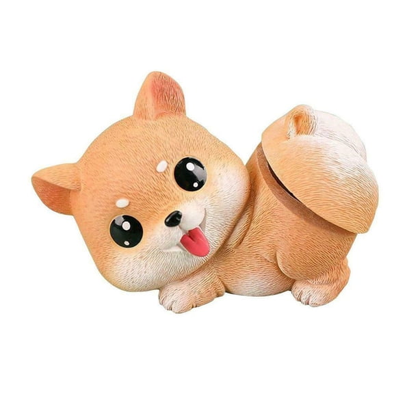 2514 2Nd Generation Yellow Shiba Inu Wiggle Bottom Plush Dog Toy - Wiggling Bottom Motion Interactive Soft Plush Design - For Pet Owners Dog Lovers Indoor Play Family Fun Daily