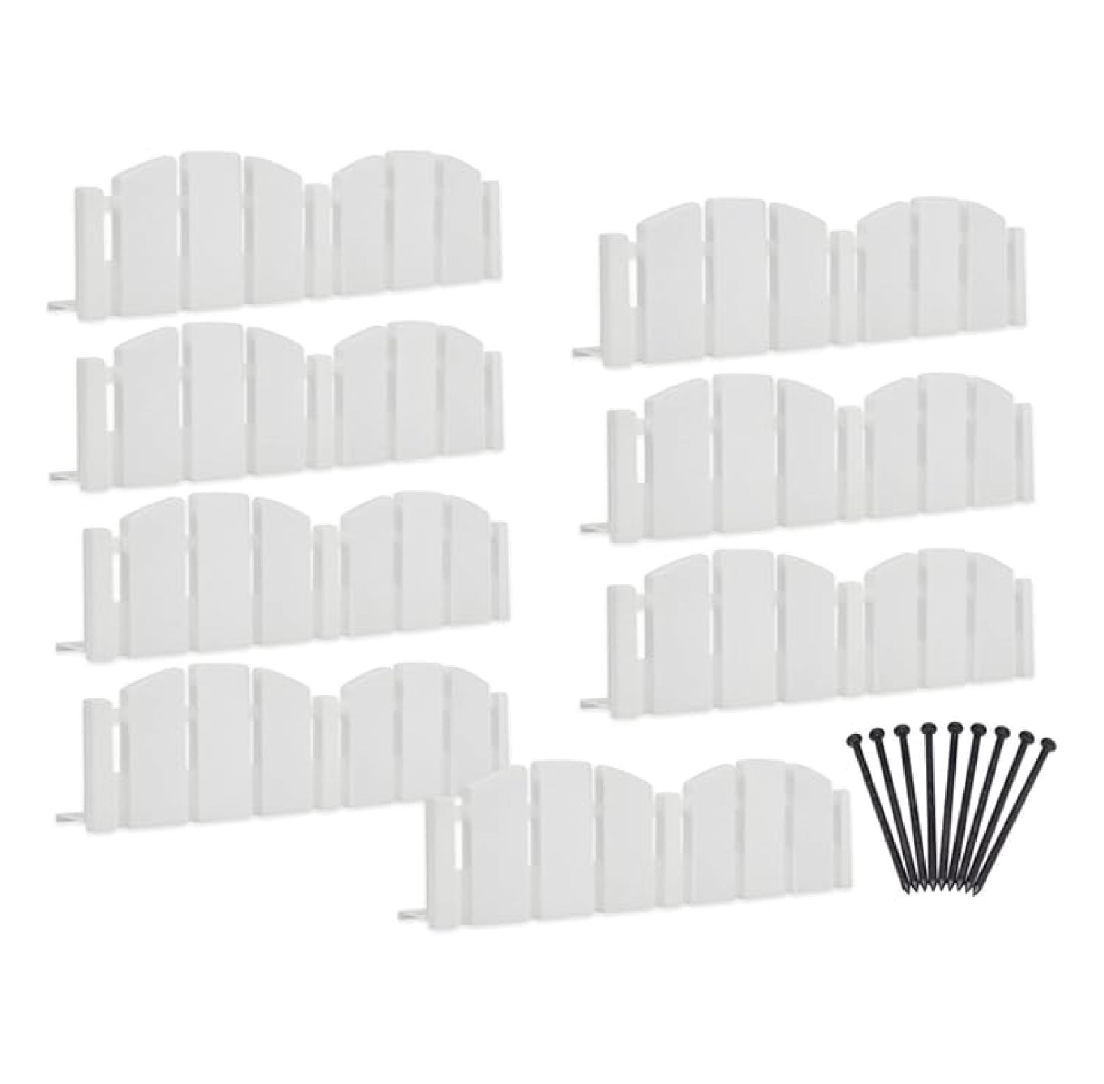 251551 10 in. Decorative Landscape Edging Kit44; White