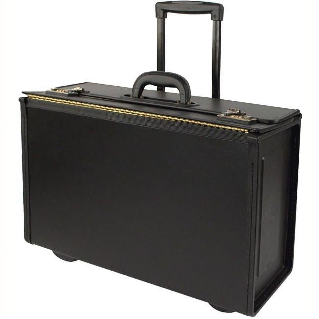 251622 Synthetic Leather Business Case On Wheels, Black