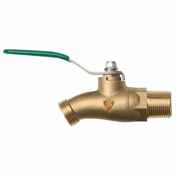 251BVLF 0.5 in. Male Iron Pipe x 0.75 in. Hose Thread Ball Valve