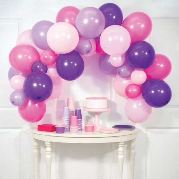 252 Count Bulk Pack Pink and Purple Six Foot Balloon Arch Kit