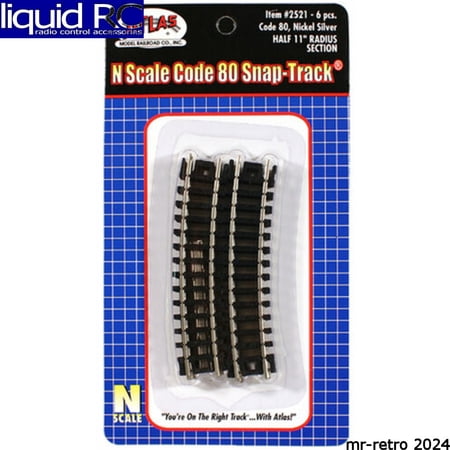 Atlas Trains 2521 N Code 80 11 Radius 1/2 Curve 6