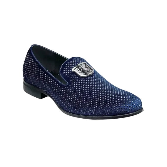 25228, Stacy Adams Micro Suede Shoes Swagger Slip On Studded All Colors