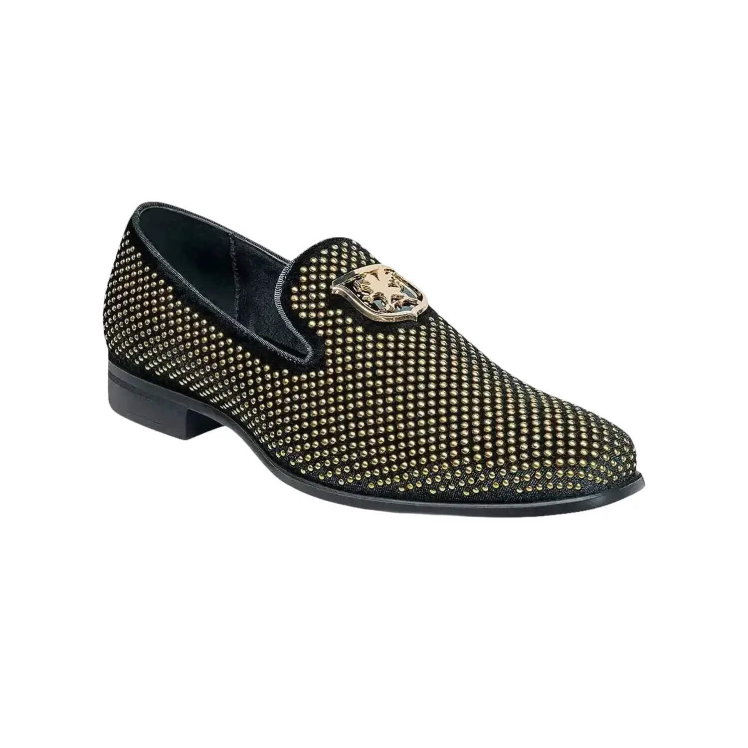 Stacy Adams Black Patterned Suede Slip-On Loafers Stacy Adams classics that speak for themselves!? For the  main image 3