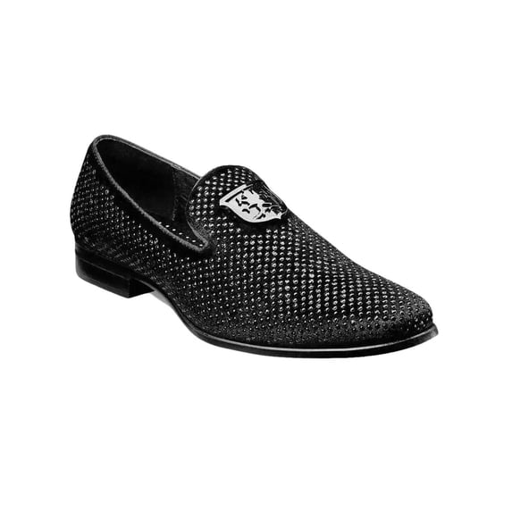 25228, Stacy Adams Micro Suede Shoes Swagger Slip On Studded All Colors