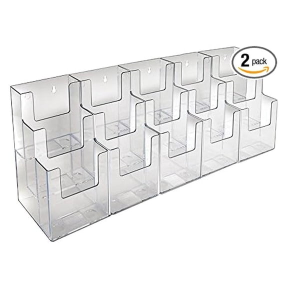 252816 252816Two-Tier 16-Pocket Trifold Brochure Holder, 2 Piece