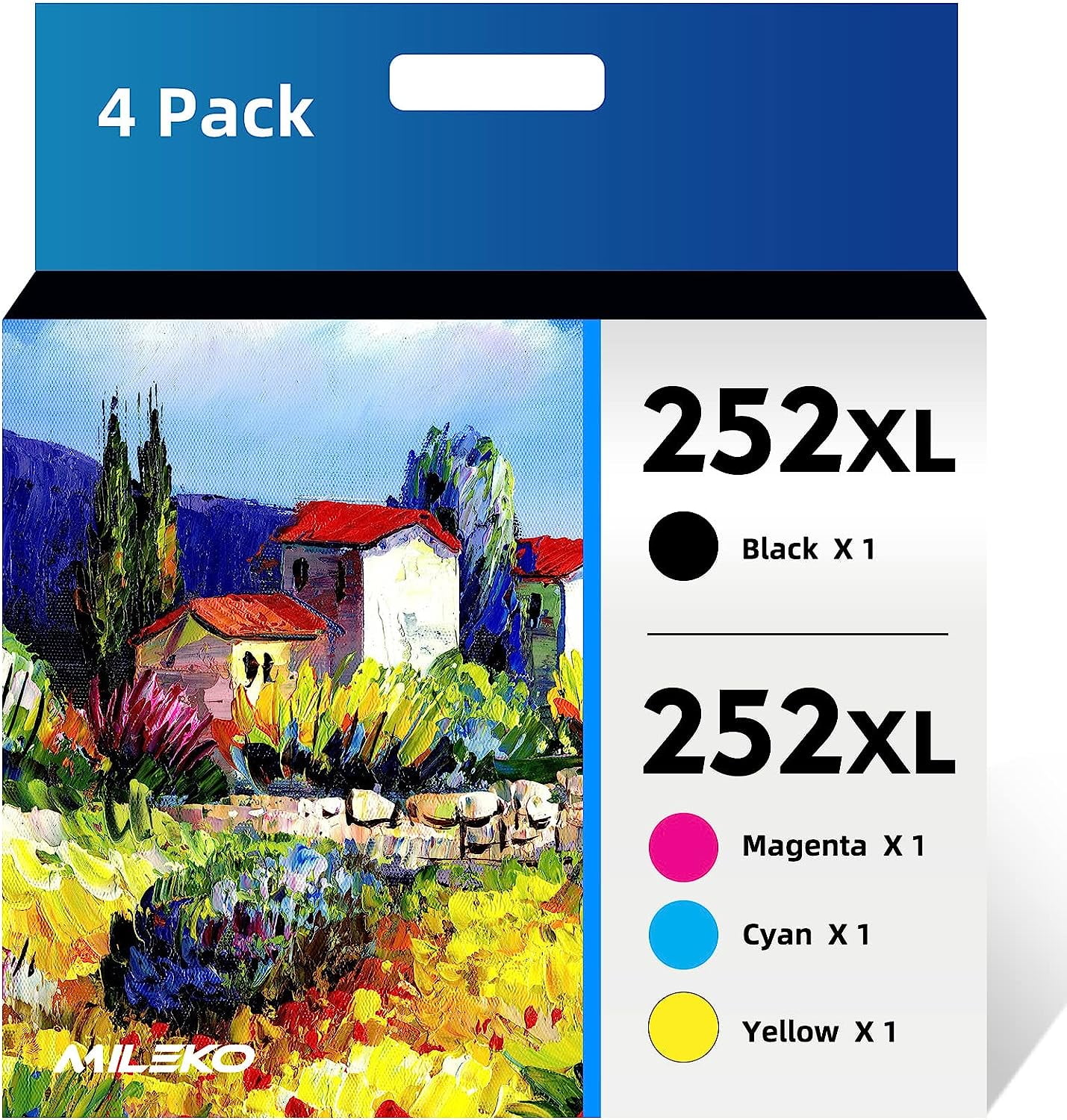 252XL Ink Cartridge for Epson Ink 252 252 XL to use with Workforce WF7620 WF7710 WF3640 WF