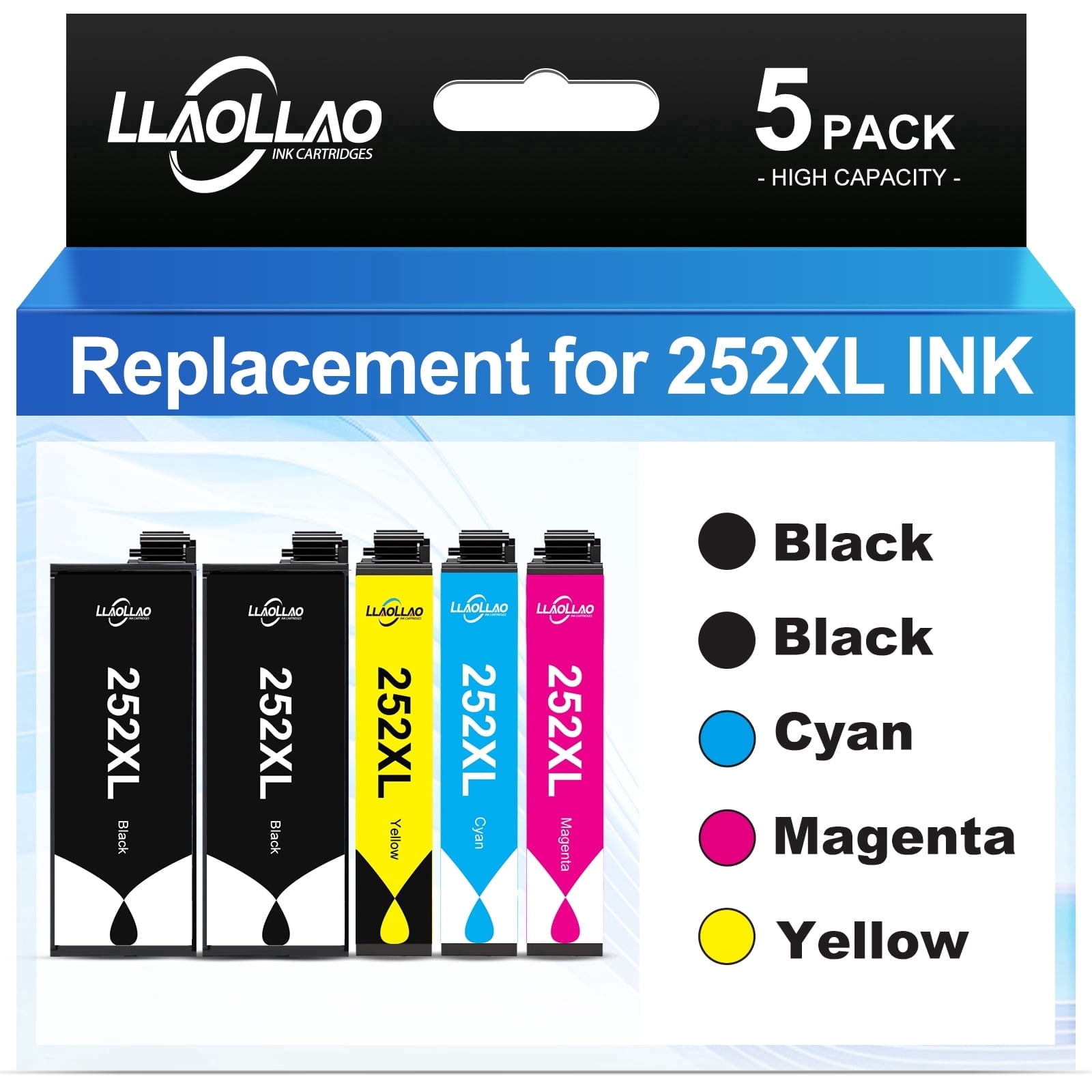 252 252XL Ink Cartridge Compatible for Epson 252 252XL Ink Cartridges Combo Pack