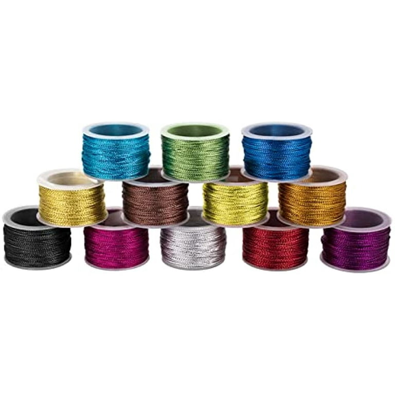 252Yards 1mm Nylon Metallic Tinsel Cords Stretch Ribbon Cord Gift Wrap  Ribbon Metallic Cord Packaging Rope for Craft Making Gift Wrapping  Christmas