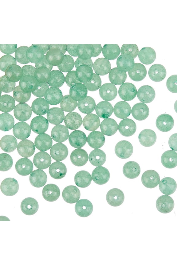 252pcs Natural Beads 6mm Natural Green Aventurine Beads Round Loose Beads Gemstone Gem Natural Beads DIY for Bracelet Necklace Jewelry Making Findings Accessories