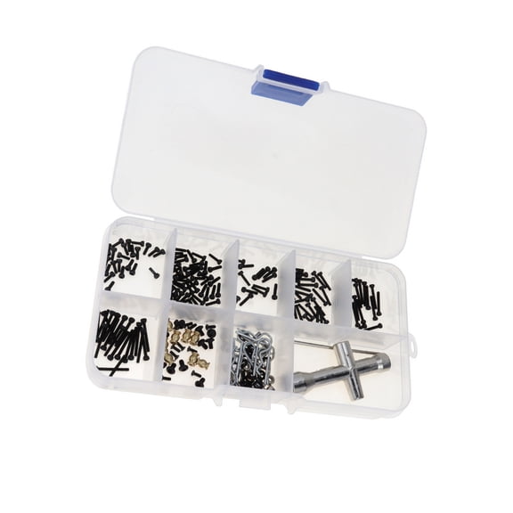 252x Premium Stainless Steel Screw Pack for Axial SCX24 RC Models Versatile Sizes, Durable and Corrosion-Resistant
