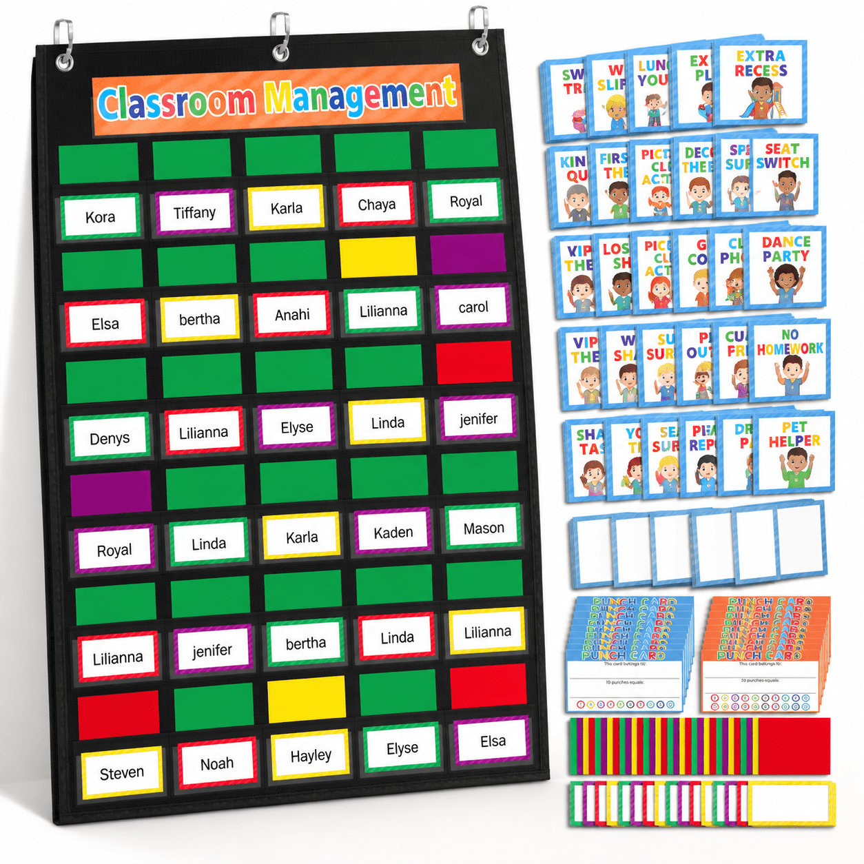 Behavior Chart Sign 253 Student Behavior Pocket Chart Classroom Management - Walmart.com