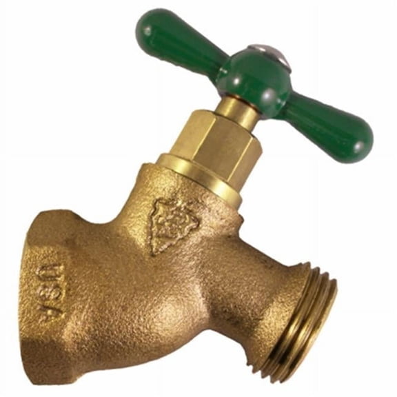 253LF 0.5 in. Female Pipe Thread Red Brass, Straight Hose Bibb