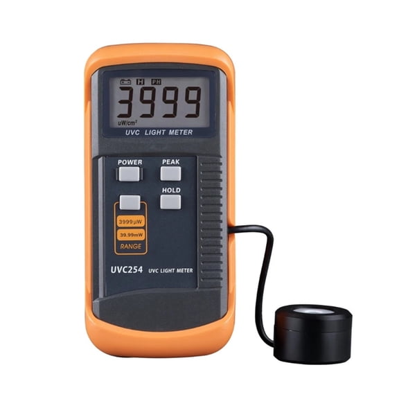 254 Light Meter Narrow-band Spectrum 248nm-262nm Digital UV Radiation Intensity Detector Resolution:1uW/cm2 UV Meter ,Test accurately