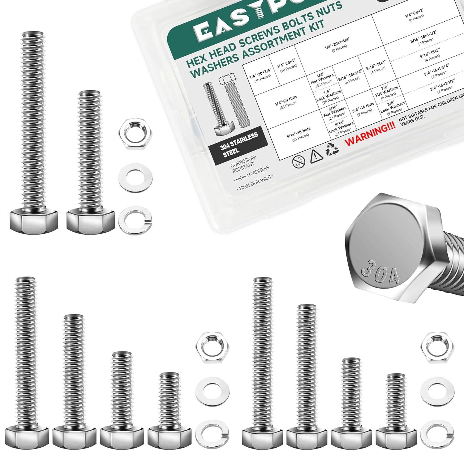 Set Bulloni E Dadi Esagonali Set 25 Bulloni A Flangia Esagonali 3/8-16x1 Grado 8 25 Dadi Flangia 3/8-16 Gr.G Apple M3 - Foto 11