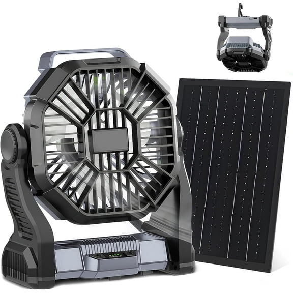 25400mAh,Camping Fan, Portable Fans Rechargeable 9-Inch Battery Powered (180Hrs) LED Lantern, USB C Battery Beach Fan.