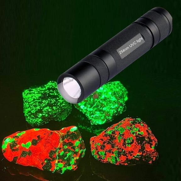 254nm UVC Flashlight for Mineral Fluorescence Detection