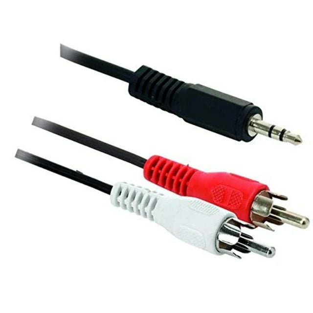 255-037 STEREN 6IN 2RCA PLUGS-I 3.5MM PLUG Y CABLE