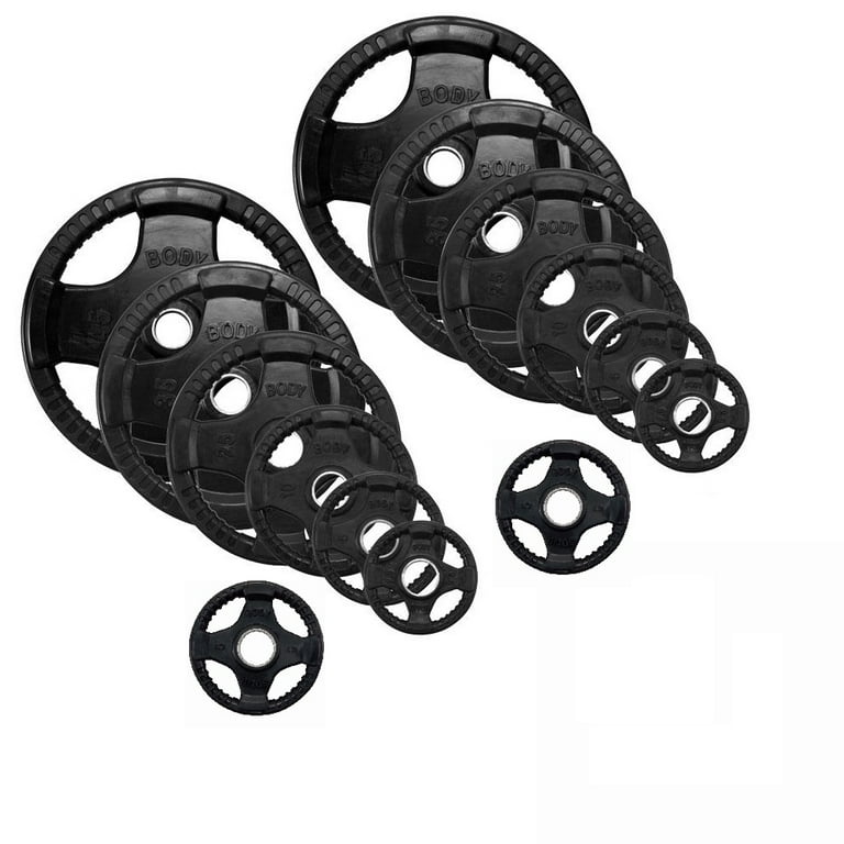 255 lb. Rubber Grip Olympic Set plates only