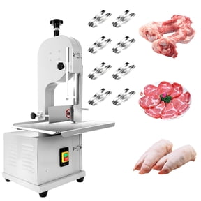 2500W Electric Bone Saw Machine, Commercial Bandsaw Machine, 20"x16" Stainless Steel Worktable, Cuts 0.04-8" Thickness, Frozen Meat Cutter for Rib Pork Beef Butchering