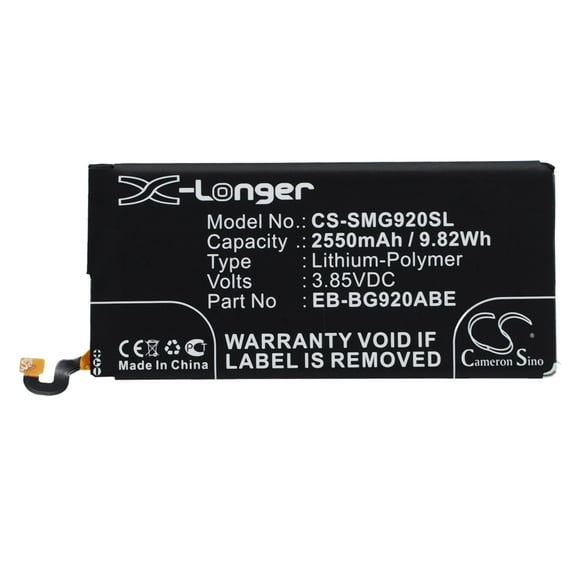 2550mAh EB-BG920ABE GH43-04413A GH43-04413B Battery for Samsung SM-G920R4 SCH-J510 Galaxy S6 SM-G9208 Galaxy S6 Duos SM-G920X Ze