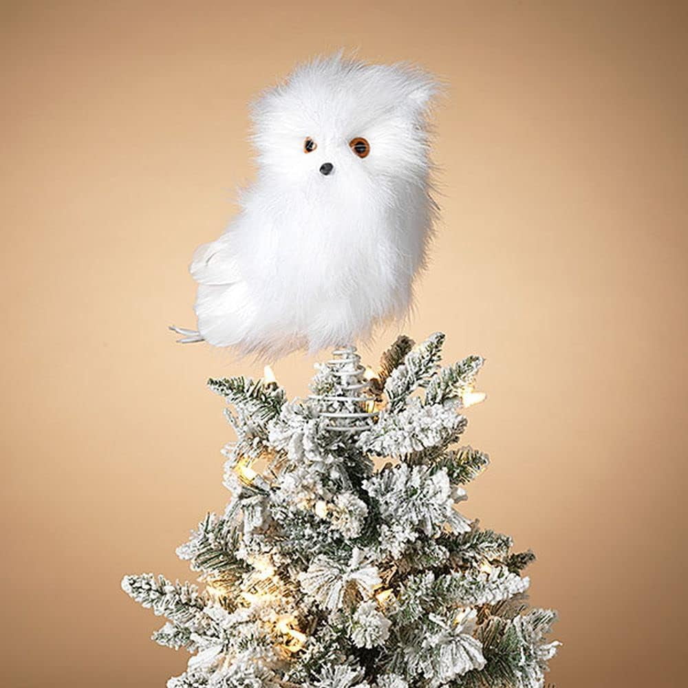 2553540 Snowy Owl Tree Topper 12.5" H