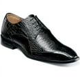 thumbnail image 1 of 25576-001 Stacy Adams Turano Bike Toe Oxford Croc Print Shoes Black, 1 of 8