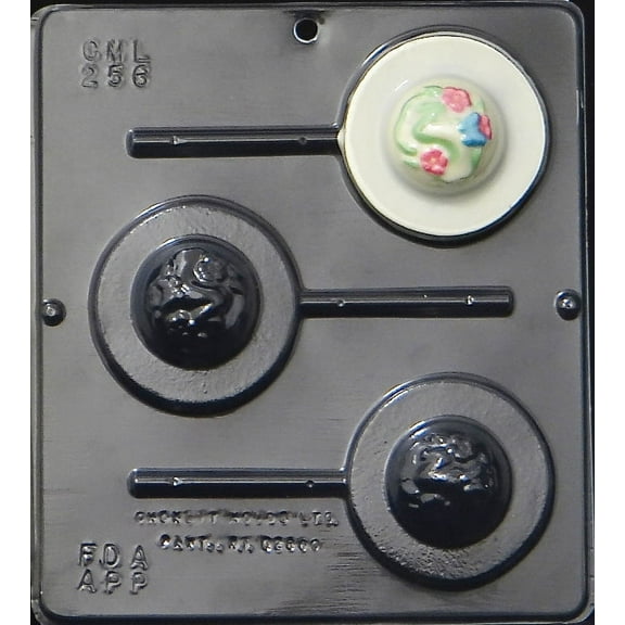 256 Bonnet Pop Lollipop Chocolate Candy Mold