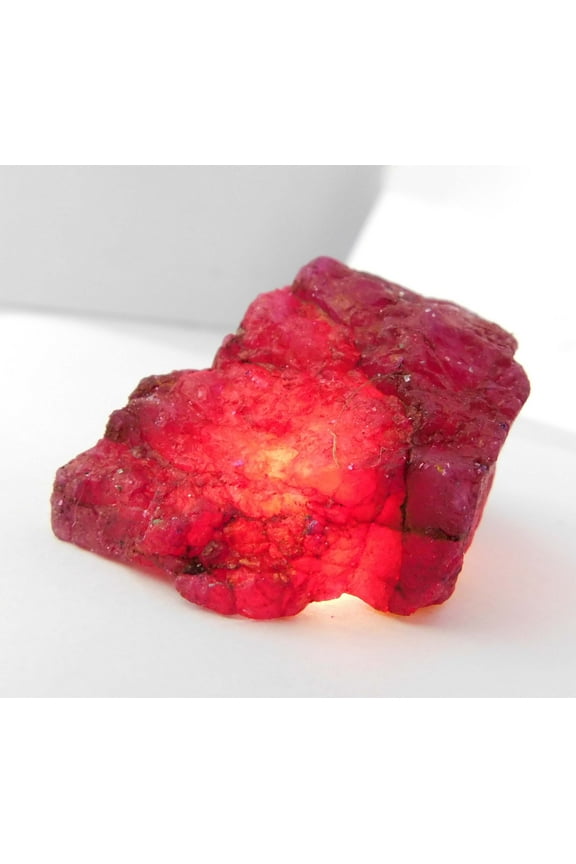 256 Ct Natural Red Ruby Rough Earth Mined CERTIFIED Loose Gemstone Gift For Dad