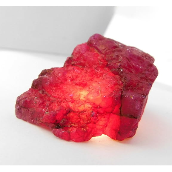 256 Ct Natural Red Ruby Rough Earth Mined CERTIFIED Loose Gemstone Gift For Dad