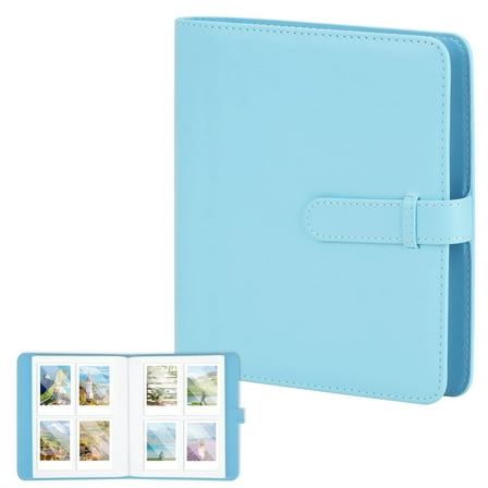 256 Pockets Photo Album for Fujifilm Instax Mini Camera/Polaroid Snap 2x3” Photo Album for Instax Mini 12 11 9 40 90 8 7 Evo LiPlay Instant Camera, Blue