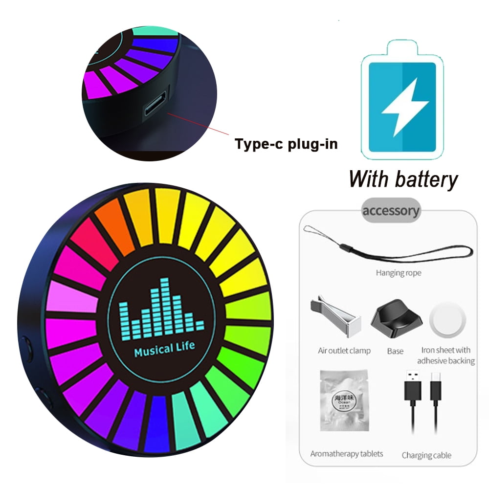 256 colors car music rhythm lamp sound app control voice rhythm ...