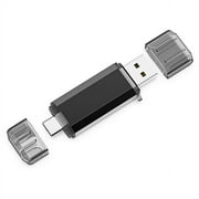256G Type-C 2-in-1 USB Flash Drive, OTG Memory Photo Stick, Flash Pen Drive for Android / PC / Mac, Black