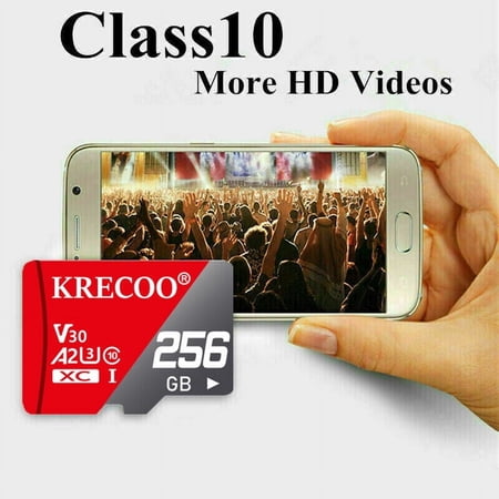 256GB Extreme microSDXC UHS-I Memory Card with Adapter - C10, U3, V30, 4K, 5K, A2, Micro SD Card,Waterproof TF Card for Dash Cam/Tablet/Storage Phone/Camera/PC
