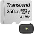 thumbnail image 1 of 256GB Memory Card with Zipper Case (Not a phone case) - Transcend High Speed MicroSD Class A1 U3 MicroSDXC Compatible for Samsung Galaxy S10 5G,Note 9,8,4,3,2,10,Plus,Tab A 8.0 (2019),J7 - P5K, 1 of 4
