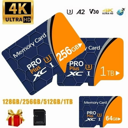 256GB Micro SD Card Micro SDXC Memory Card with Adapter Class 10 TF Flash Card